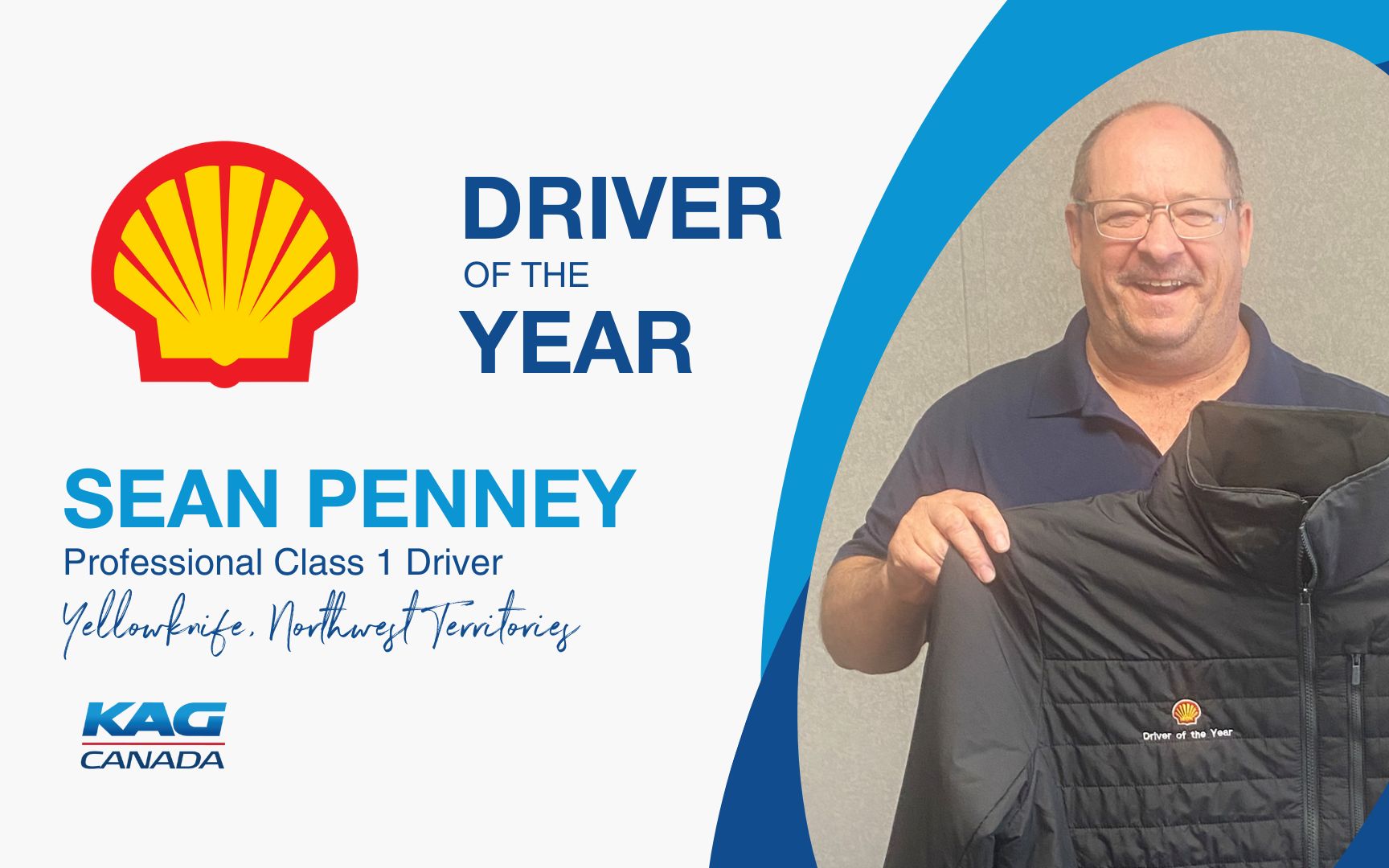 Shell Canada's Driver of the Year Sean Penney from Yellowknife, NT